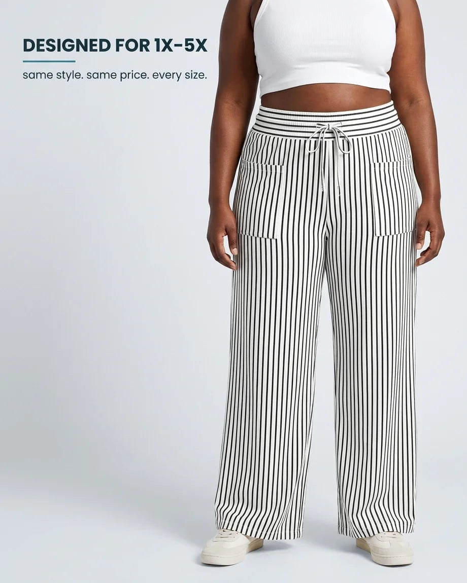 Curvana breeze wide leg pant feature designed for 1x 5x