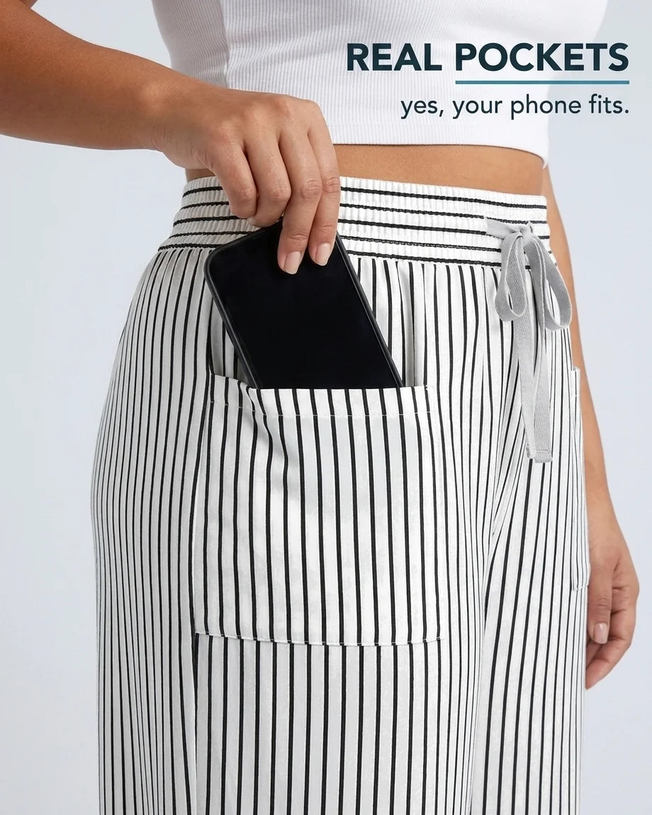 Curvana breeze wide leg pant feature real pockets