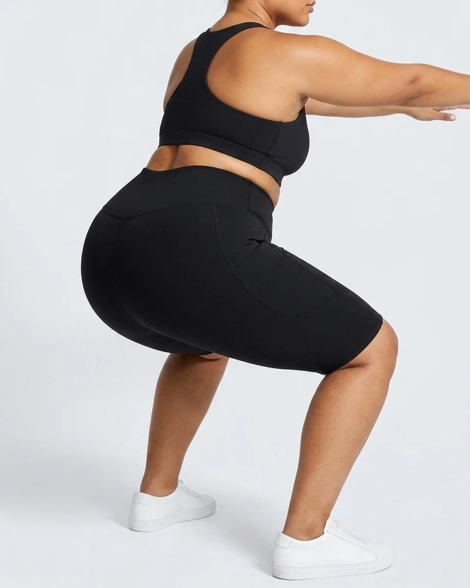 Curvana cloudsoft high waist capri plus size black squat proof