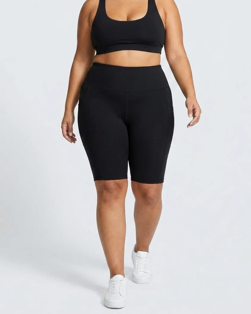 Curvana cloudsoft high waist capri plus size black walking