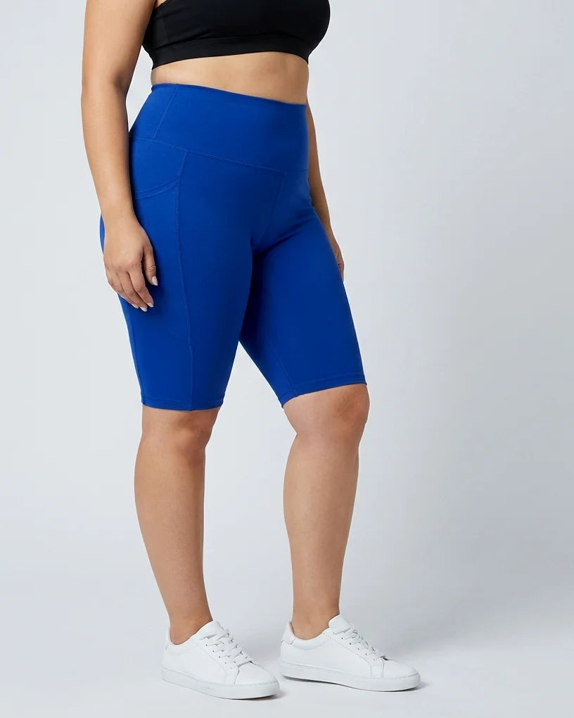 Curvana cloudsoft high waist capri plus size royal blue hero