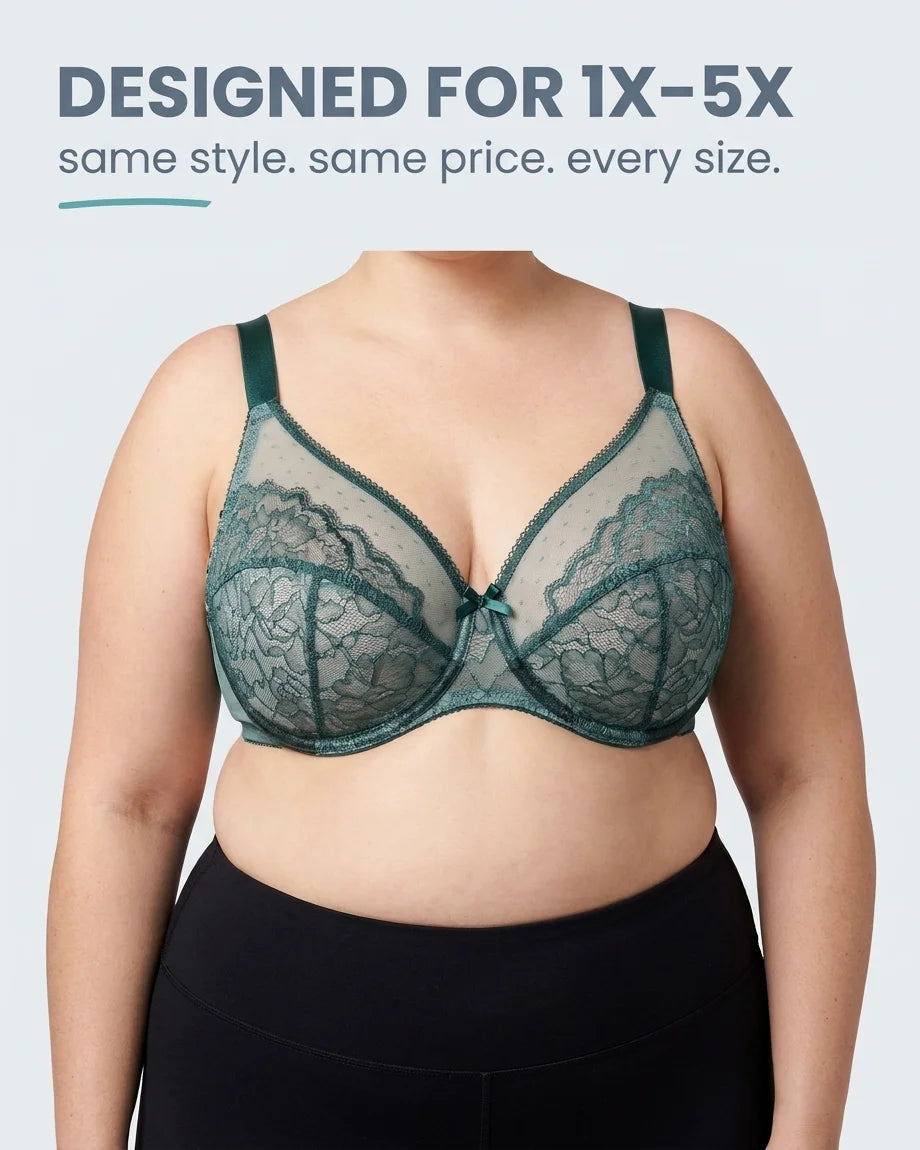 Curvana lace comfort bra feature designed for 1x 5x