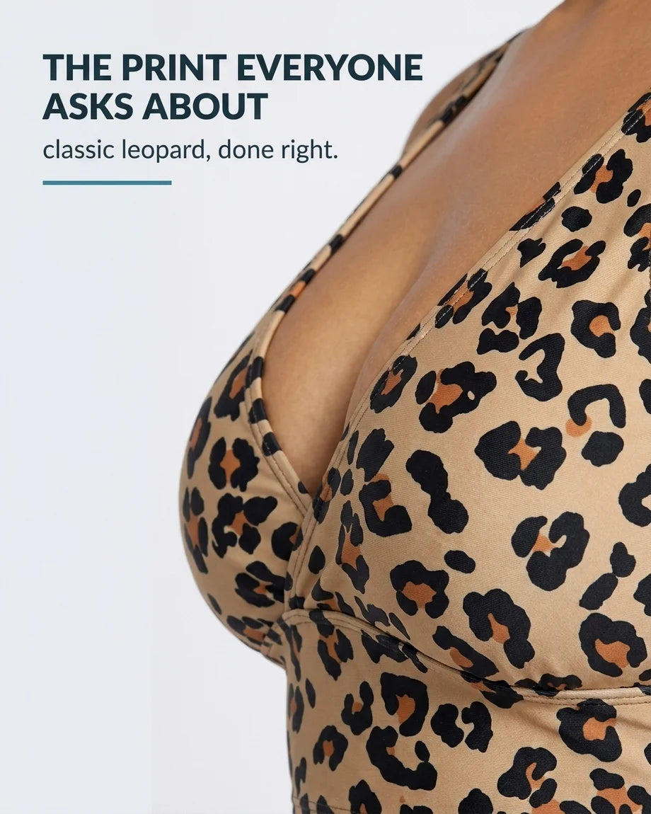 Curvana leopard tummy control swimsuit feature leopard print