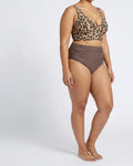 Curvana leopard tummy control swimsuit plus size leopard print hero