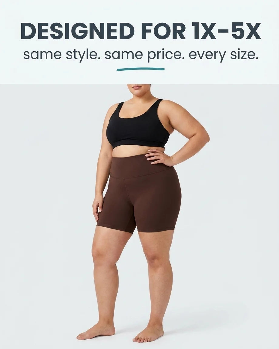 Curvana no seam biker shorts feature designed for 1x 5x