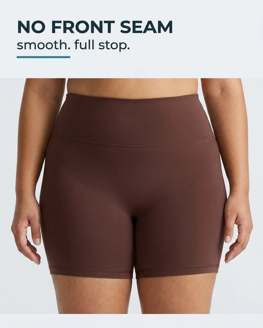 Curvana no seam biker shorts feature no front seam