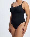 Curvana sculpt thong bodysuit plus size black hero