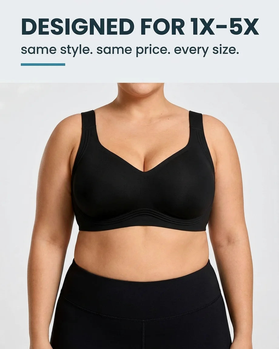 Curvana second skin jelly bra feature designed for 1x 5x