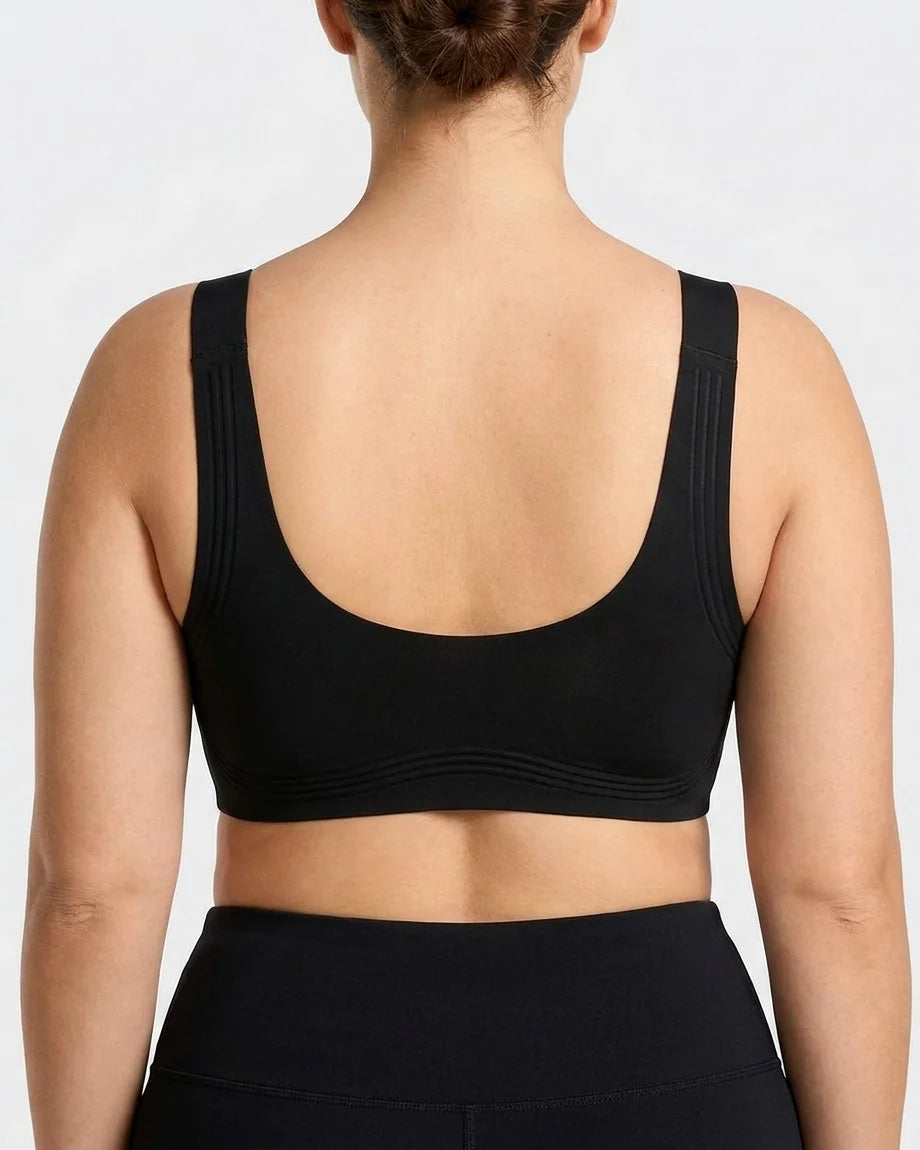 Curvana second skin jelly bra plus size black back view