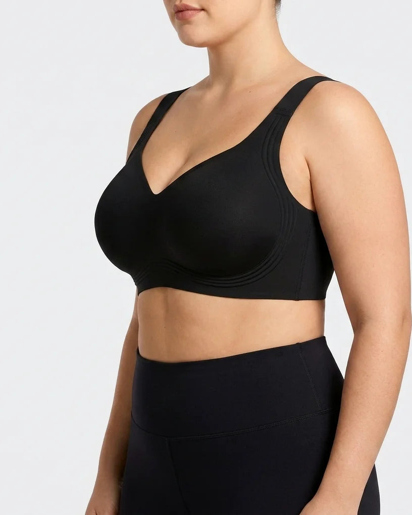 Curvana second skin jelly bra plus size black hero