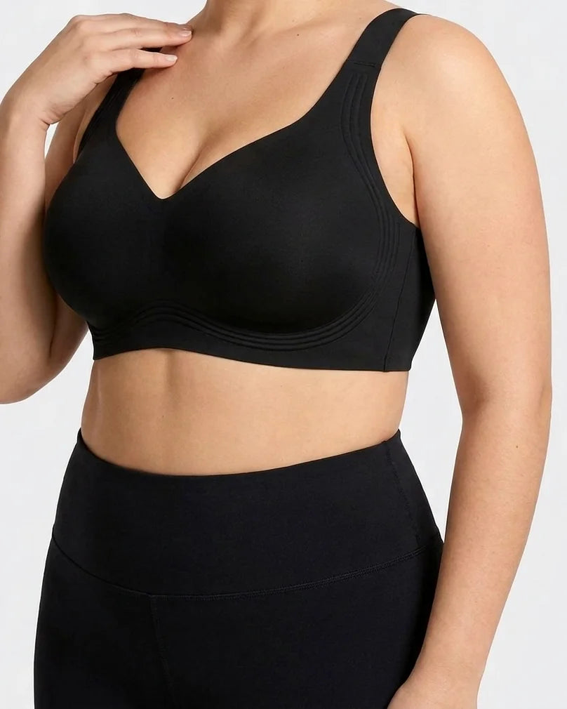 Curvana second skin jelly bra plus size black lift support
